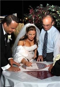 Rabbi David and wedding singer Lee  Degani