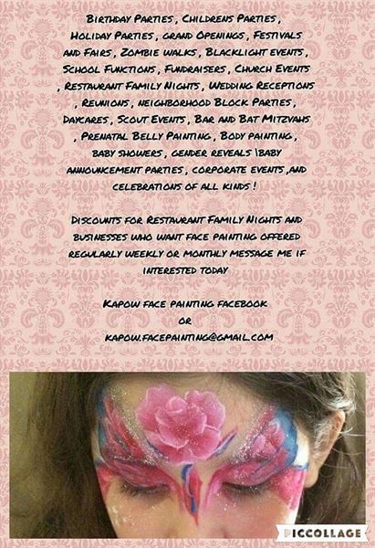 Kapow face painting