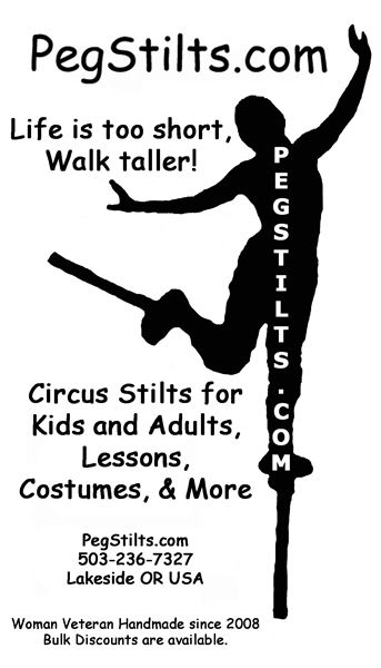Peg Stilts for Kids and Adults, Custom Puppets, and Unique Art