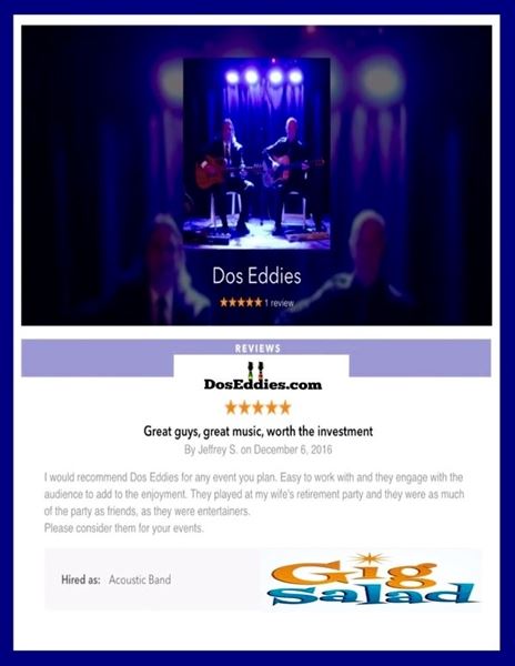 Dos Eddies - Acoustic Guitar / Vocal Duo - Florence