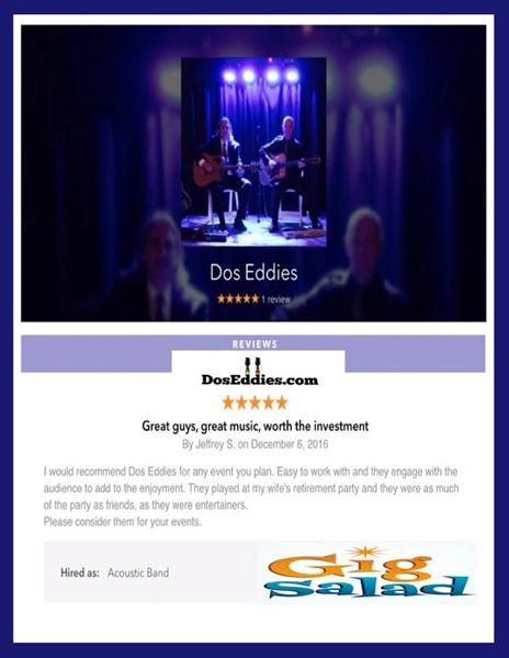 Dos Eddies - Acoustic Guitar / Vocal Duo - Murrells Inlet