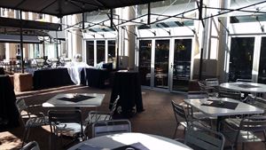 Upper Patio & Raised Dining Area