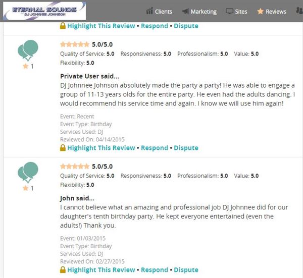 DJ Johnny Johnson - Wedding & Party Specialist