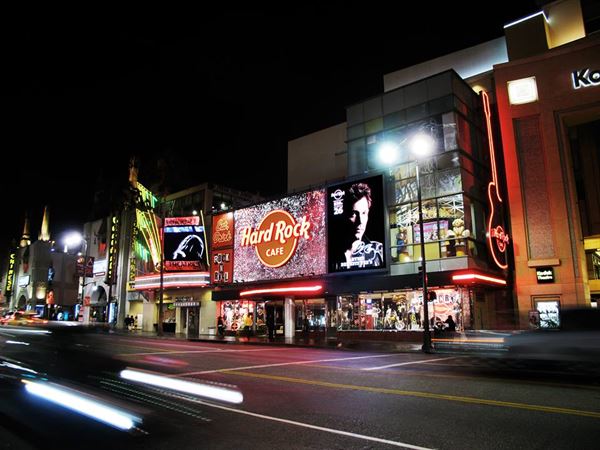 Hard Rock Cafe on Hollywood Blvd.