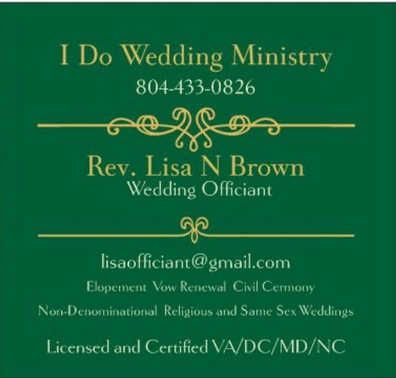 "I Do!" Wedding and Elopements Henrico/Richmond/Chesterfield