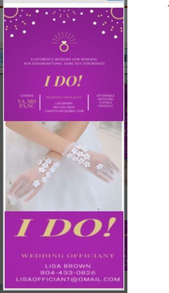 "I Do!" Wedding and Elopements Henrico/Richmond/Chesterfield