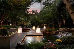 Outdoor Waterfall Terrace and Garden.