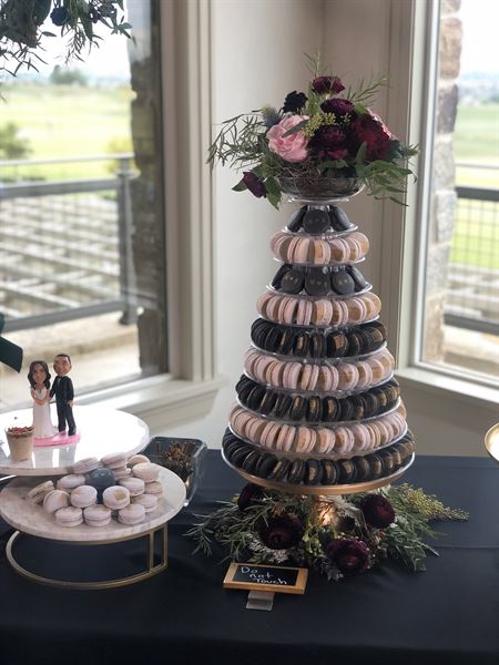 Fuchsia + Cream Macarons