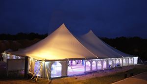 Wedding Reception Tent at Night
