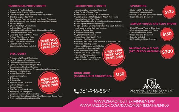 Diamond Entertainment DJ & Photo Booth