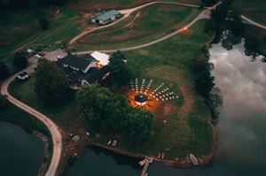 Mansion and Lakeside Gazebo