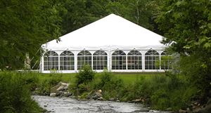 Stone Terrace with Catering Tent