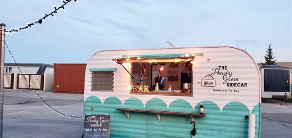 The Peachy Green Sidecar, mobile bar for hire