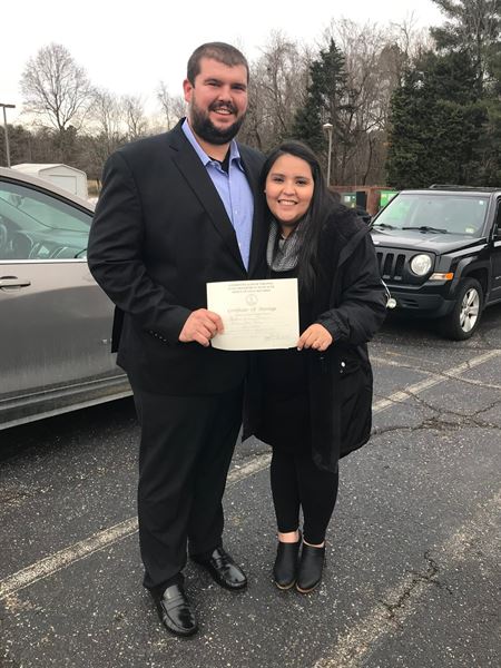 Official Virginia Marriage License Signing