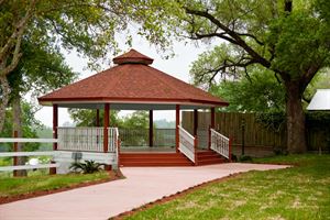 Gazebo & Stately Oak Trees
