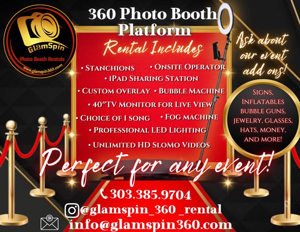 GlamSpin Photo Booth Rentals