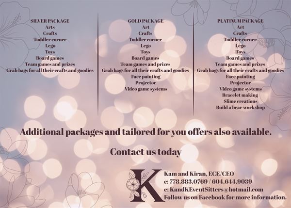 K & K Kid's Event Sitters Ltd