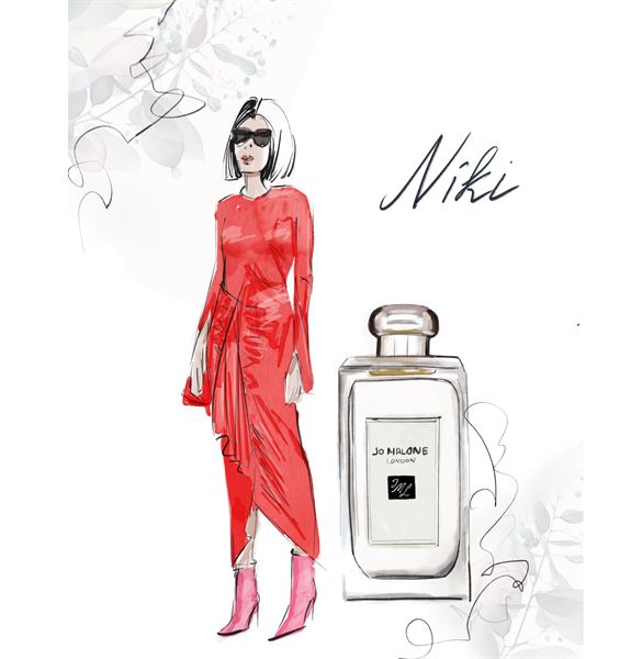 Live fashion artist, portraits