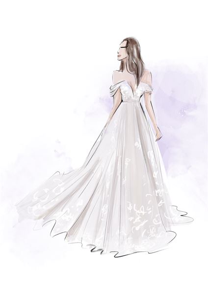 Live fashion artist, portraits