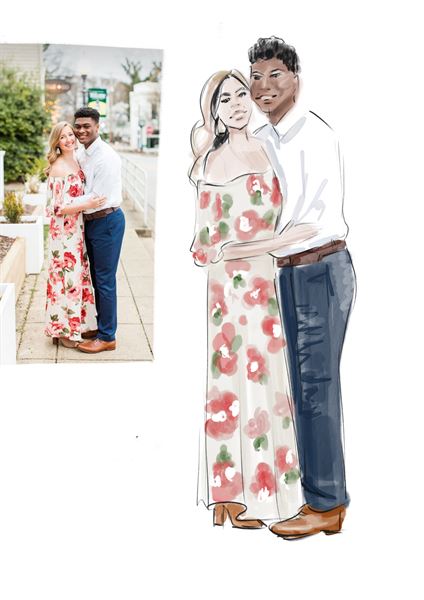 Live fashion artist, portraits