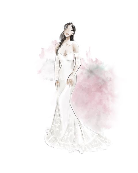 Live fashion artist, portraits