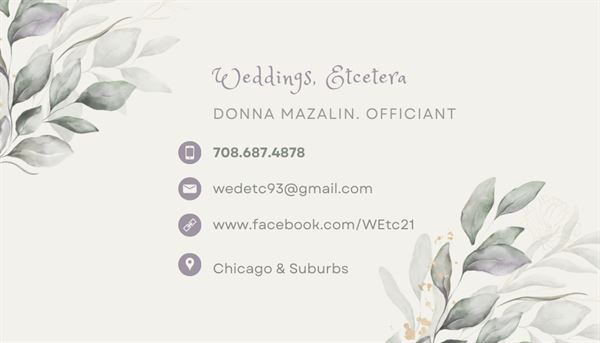 Weddings, Etc. OFFICIANTS
