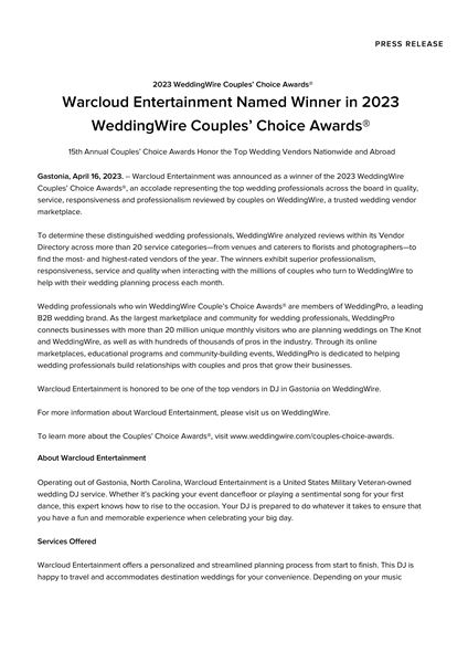 Warcloud Entertainment, L.L.C.