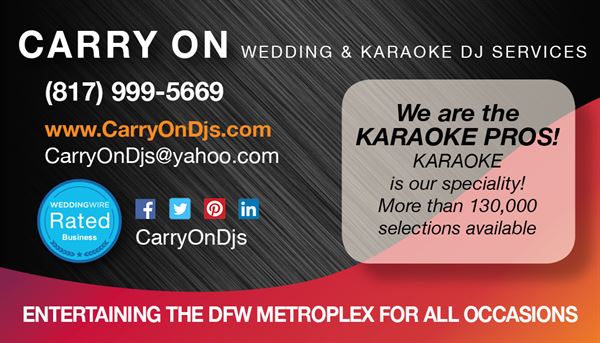 Carry On Wedding and Karaoke DJ Services