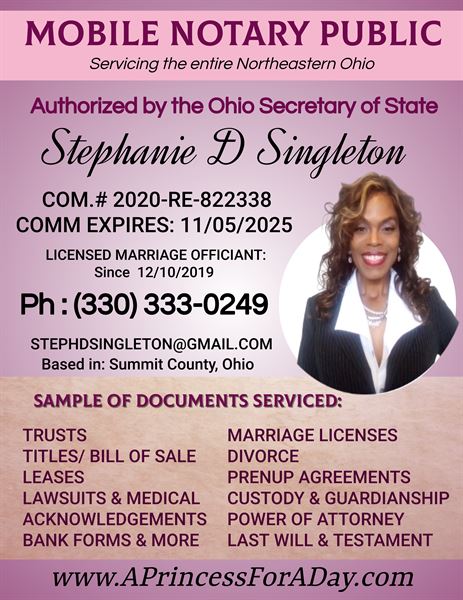 Stephanie Singleton Wedding Officant