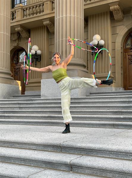 Olivia Flows Hula Hooping