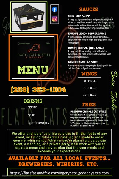 Flats, Fats and Fries - A Wingery