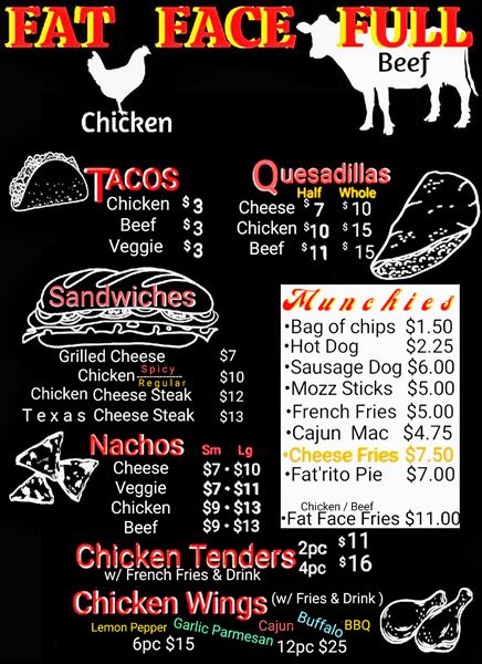 FAT FACE FULL Food Truck