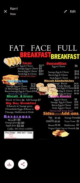 FAT FACE FULL Food Truck