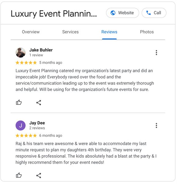 Luxury Event Planning & Catering