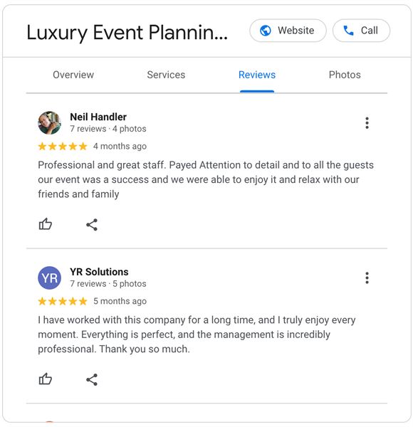 Luxury Event Planning & Catering