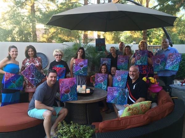 Paint Party and Wine at My Wine Cellar in Ahwatukee