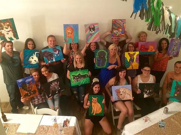 Paint Party and Wine at My Wine Cellar in Ahwatukee