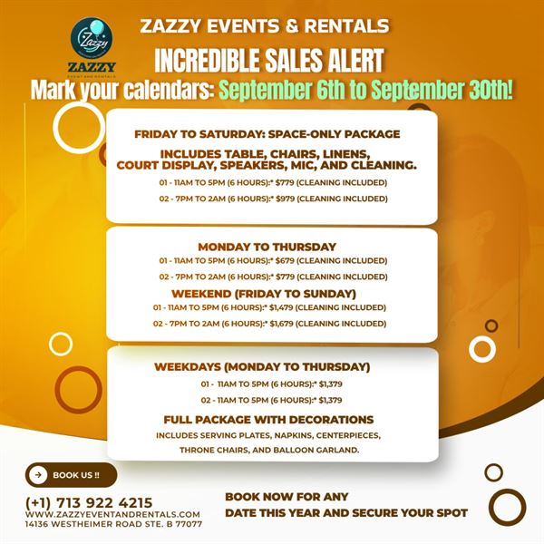 ZAZZY EVENT AND RENTALS