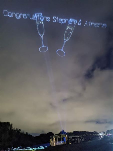 Napa Valley,  California Wedding Laser Light Show Company