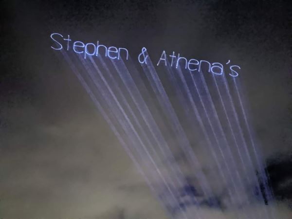 Napa Valley,  California Wedding Laser Light Show Company