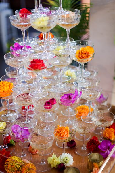 Bottles & Blooms Champagne Towers
