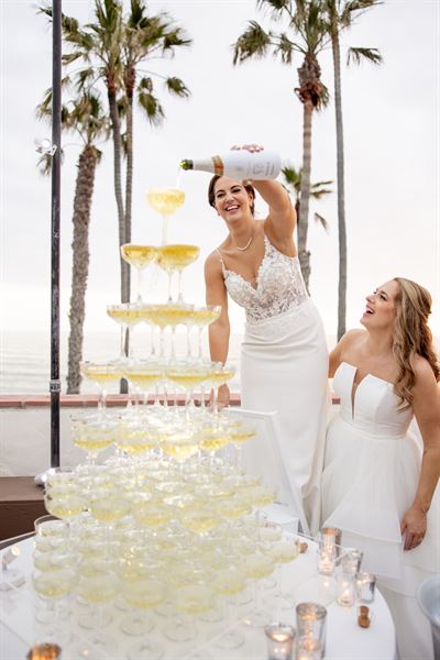 Bottles & Blooms Champagne Towers