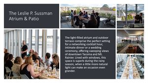 The Leslie P. Sussman Atrium & Outdoor Patio