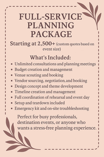 Bushman Sands Dream Events Planning