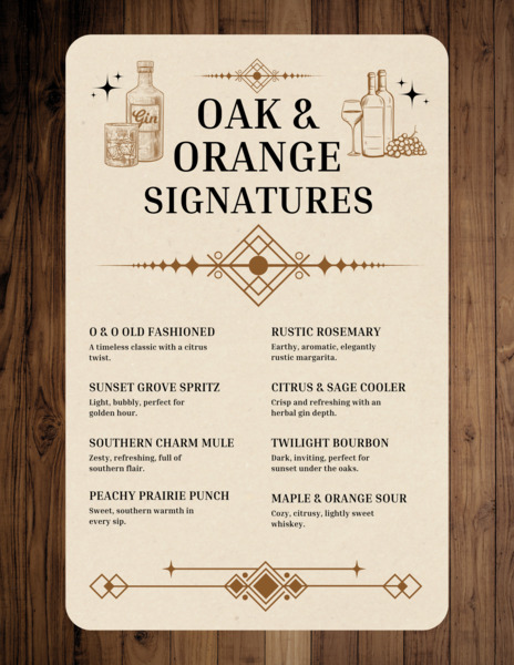 Oak and Orange Mobile Bartending Co.