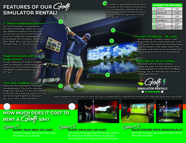 Golf & RaceCar Simulator Rentals of Madison