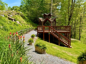 Peacock Pavilion across from Chapel