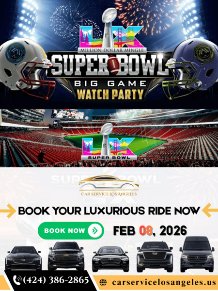Super Bowl 2026 at santa clara with Car Service Los Angeles