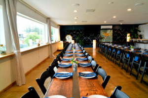 Upstairs Private Event Space at SALT Pub — Bay Windows + Port Views