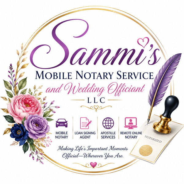 Sammi's Mobile Notary Service and Wedding Officiant LLC